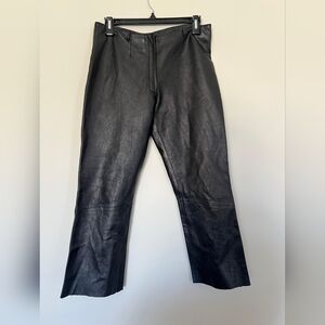 Vintage Misuri Firenze Italian Leather Trousers BlackSize: US Small 42 (IT)